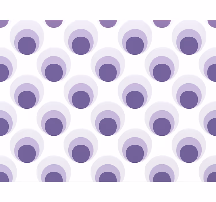 Living room wallpaper purple circles layered design - TenStickers