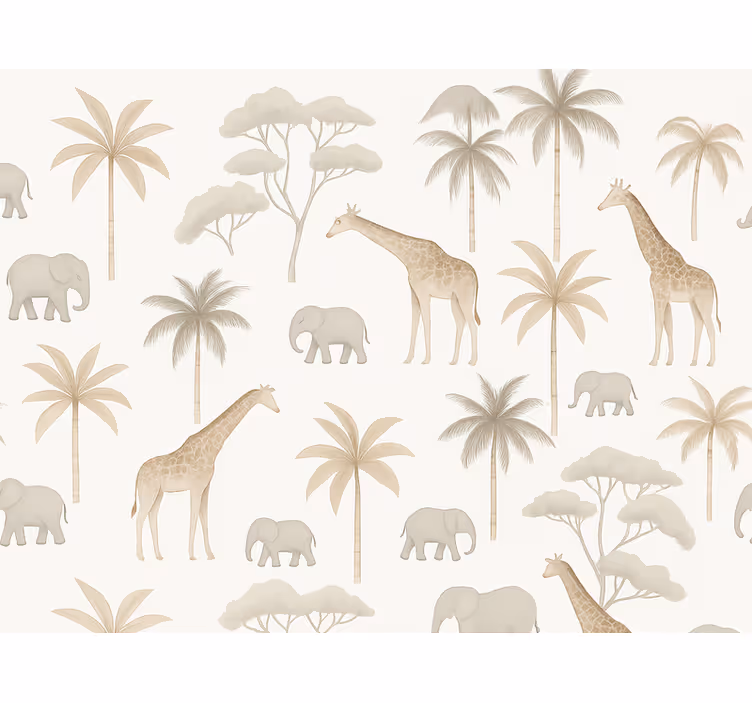 Kids savannah kids wallpaper - TenStickers