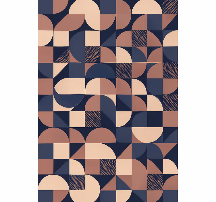 Master bedroom wallpaper abstract purple geometric design - TenStickers