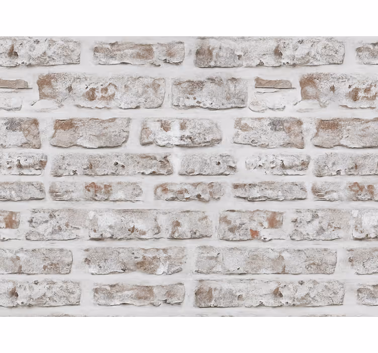 Living room wallpaper vintage washed brick design - TenStickers