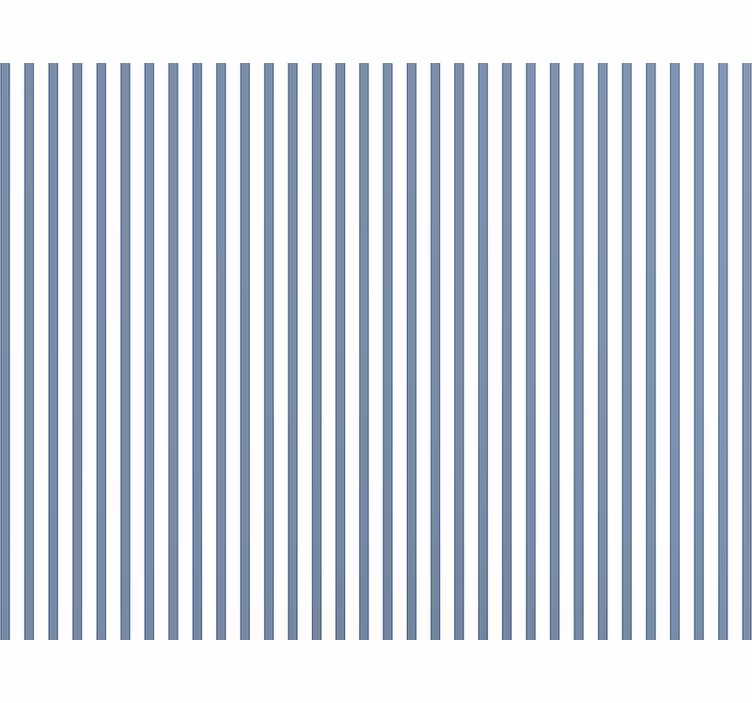Living room wallpaper blue and white striped design - TenStickers