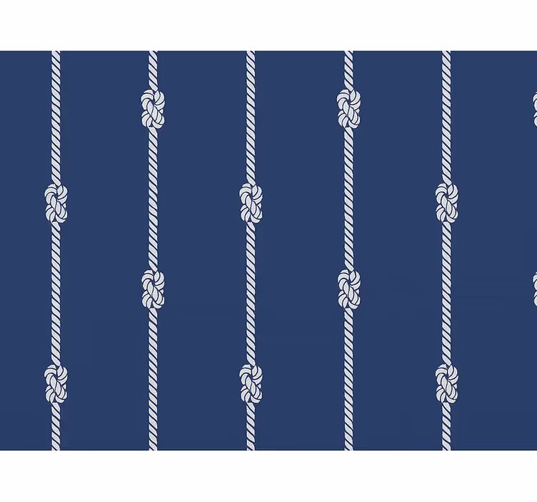 Kids wallpaper dark blue marine ropes - TenStickers