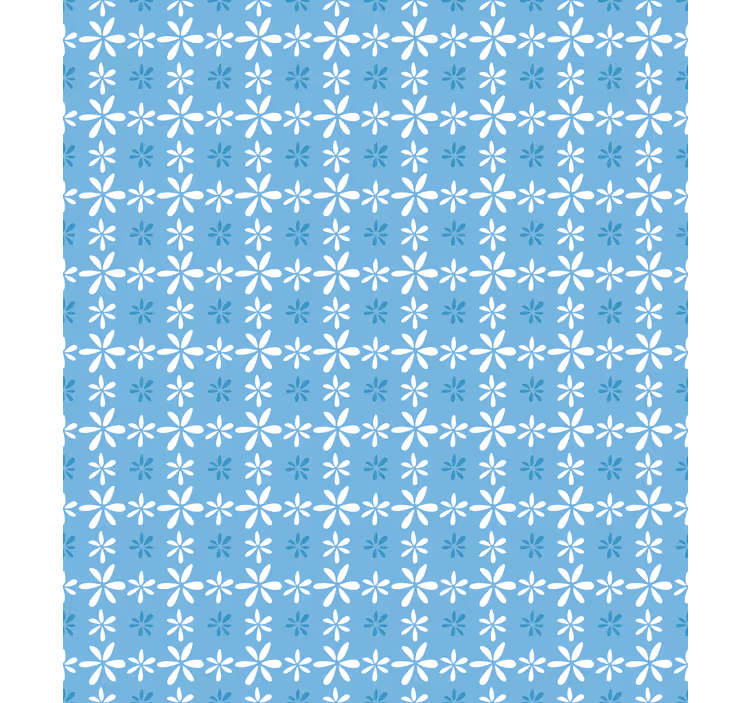 Flower wallpaper with white daisy flowers - TenStickers