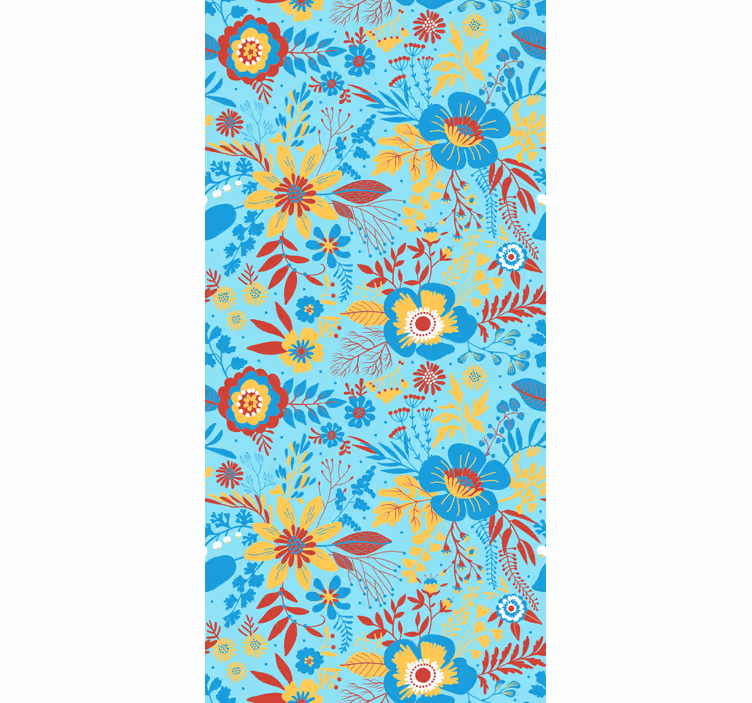 Flower wallpaper spring blooms - TenStickers