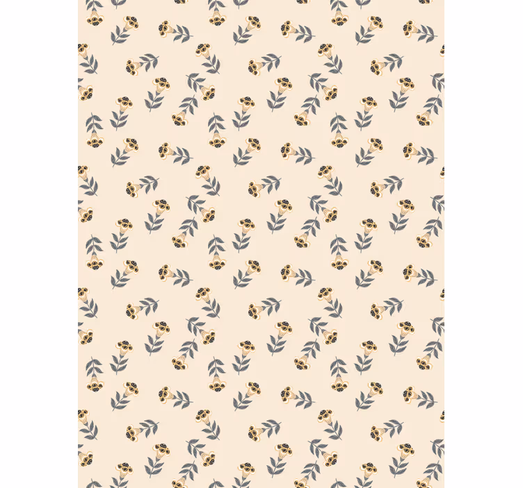 Flower wallpaper with a pretty delicate polish pattern - TenStickers