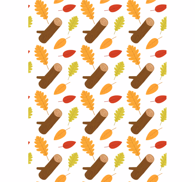 Floral ornament wallpaper with multicolored trees - TenStickers