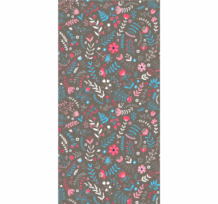 Floral ornament wallpaper in vibrant ditsy print - TenStickers