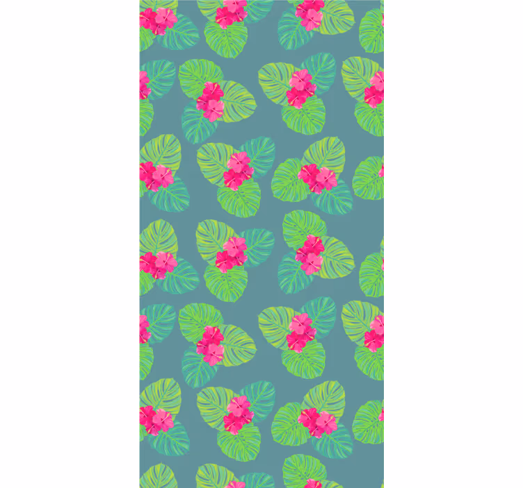 Floral ornament wallpaper magnolia flower on water - TenStickers