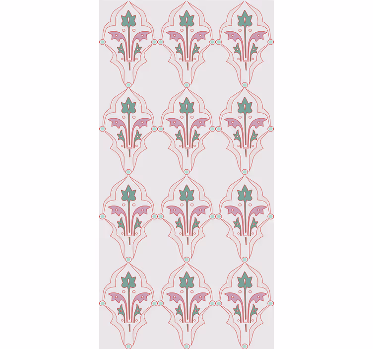 Floral ornament wallpaper formal floral design - TenStickers