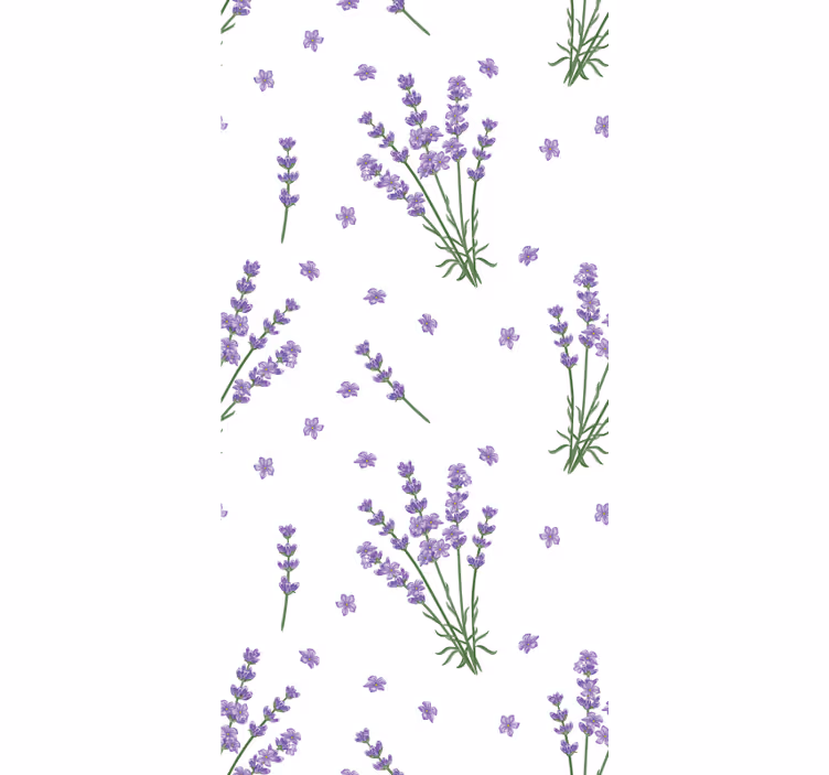 Floral ornament wallpaper provencal lavender design - TenStickers