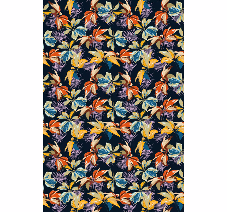 Floral ornament wallpaper tiger lily floral design - TenStickers