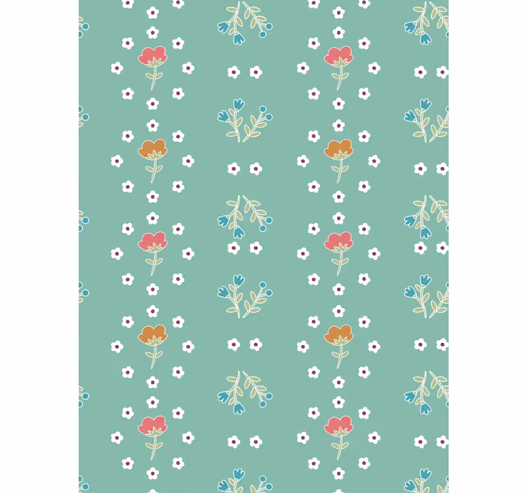 Floral ornament wallpaper "granny chic" design - TenStickers