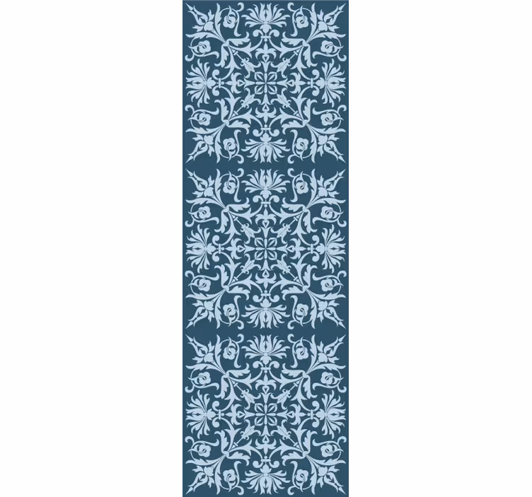 Bedroom wallpaper french provincial blue floral design - TenStickers