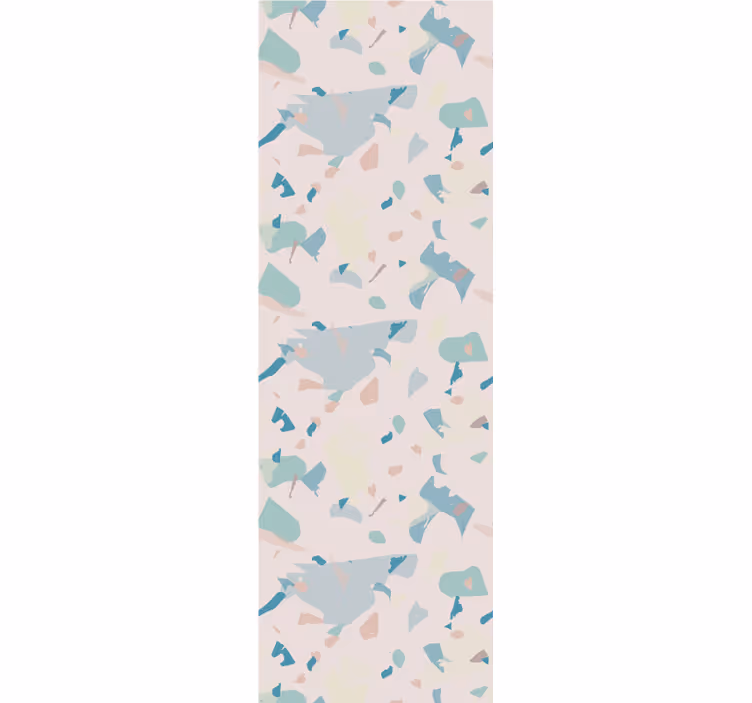 Bedroom wallpaper inspired by terrazzo tiles and slabs - TenStickers
