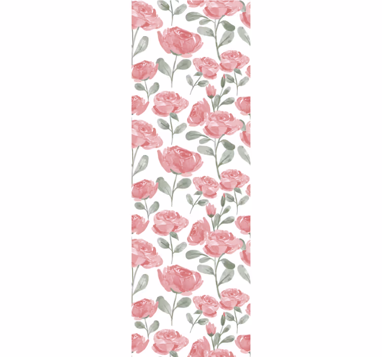 Bedroom wallpaper in natural vintage rose pattern - TenStickers