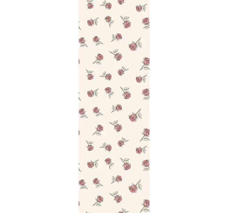 Bedroom wallpaper romantic vintage rose design - TenStickers