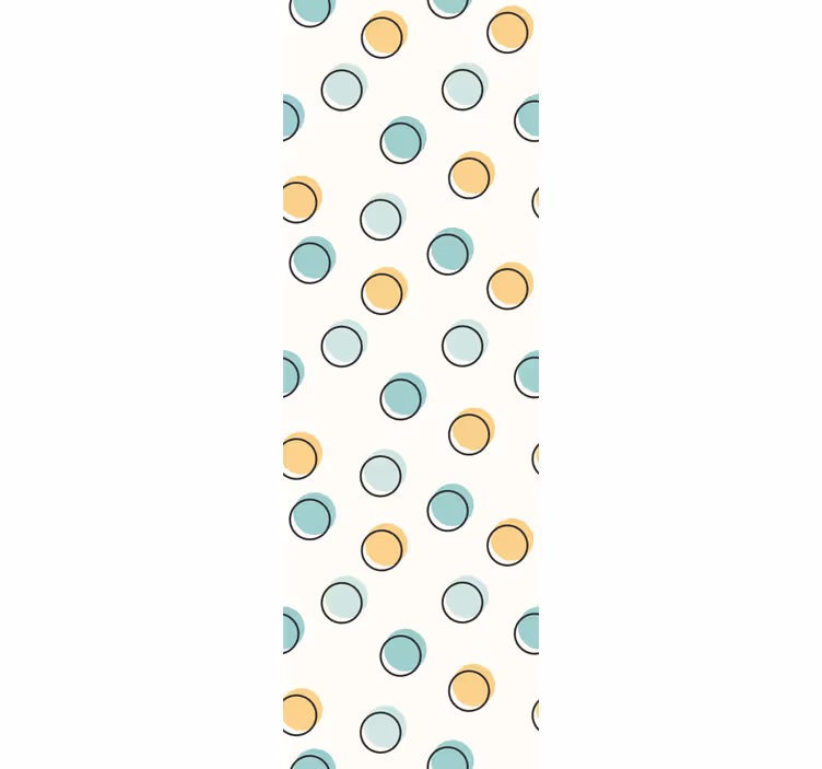 Colorful geometric illustration bedroom wallpaper - TenStickers