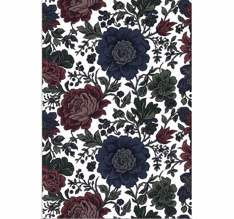 Flower wallpaper dark moody floral - TenStickers