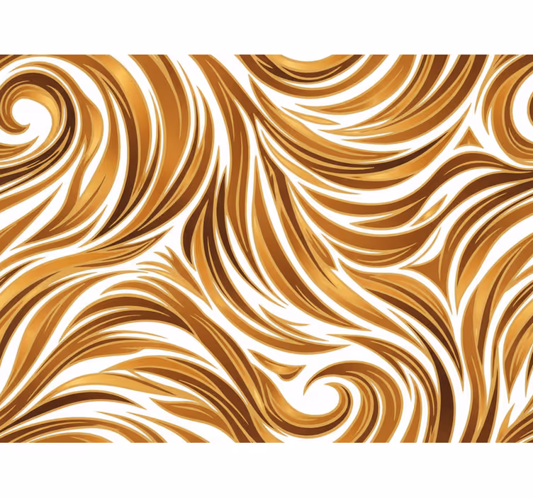 Vintage wallpaper with golden fur pattern - TenStickers