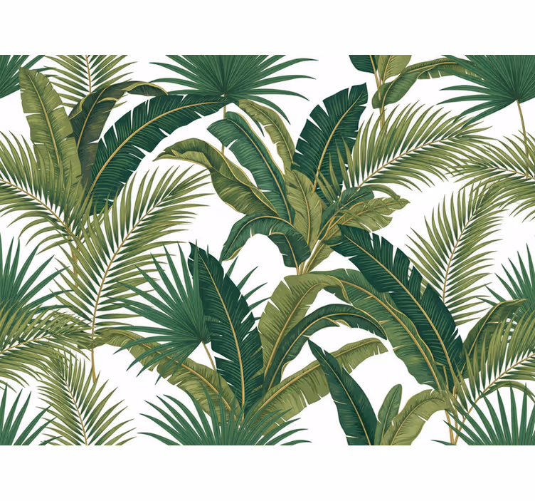 Leaf wallpaper jungle luxury palms - TenStickers
