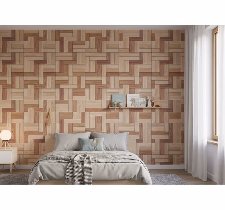 Wood wallpaper in wood optics - TenStickers