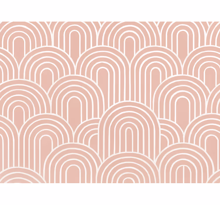 Shapes wallpaper dusky pink retro arches - TenStickers