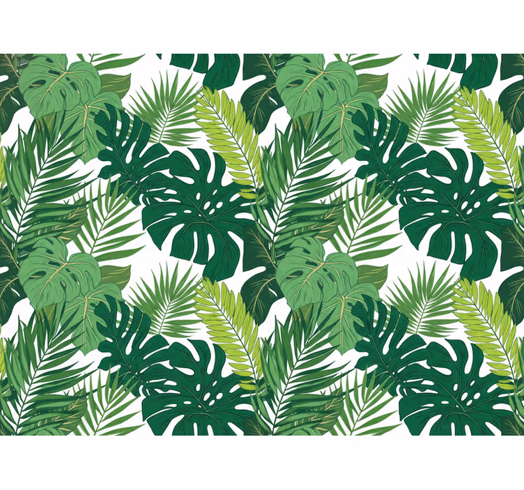 Leaf wallpaper jungle leaves - TenStickers