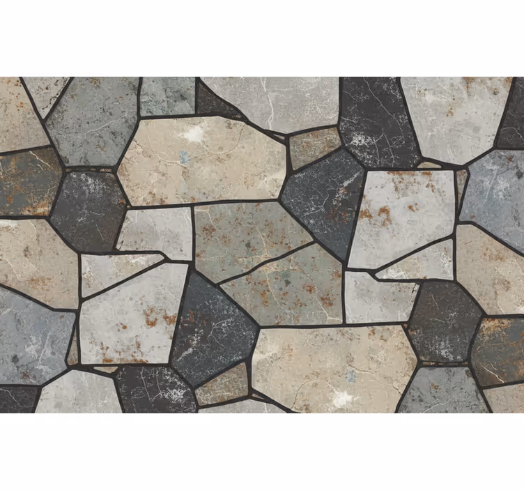 Stone wallpaper industrial stone look - TenStickers