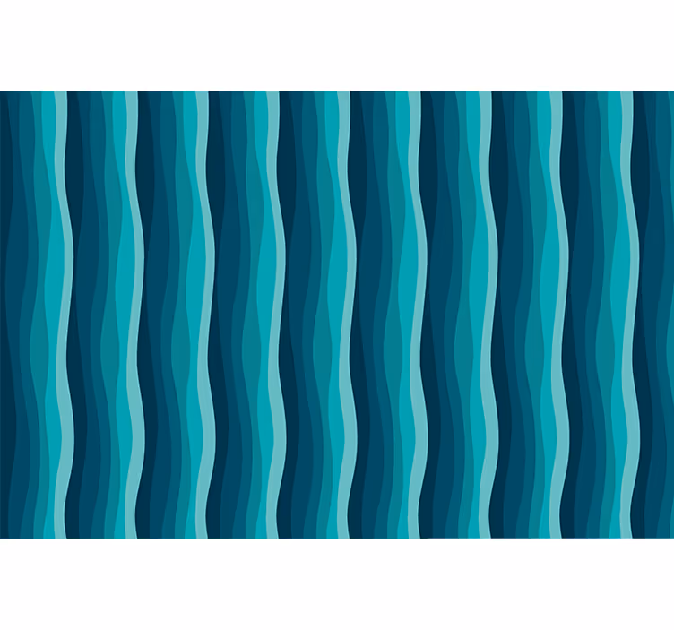 Blue wallpaper wave pattern - TenStickers