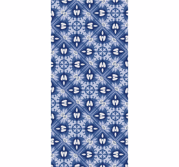 Blue wallpaper blue patterned - TenStickers