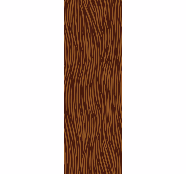 Brown wallpaper with hairy character collage pattern - TenStickers