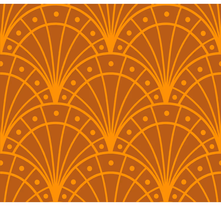 Orange wallpaper elegant orange art deco - TenStickers