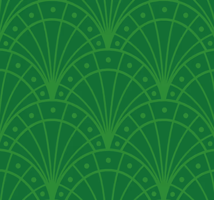 Green wallpaper art deco style - TenStickers
