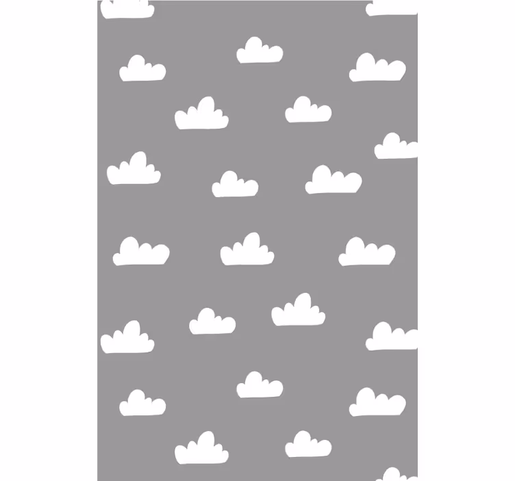 Gray wallpaper cloudy skies - TenStickers