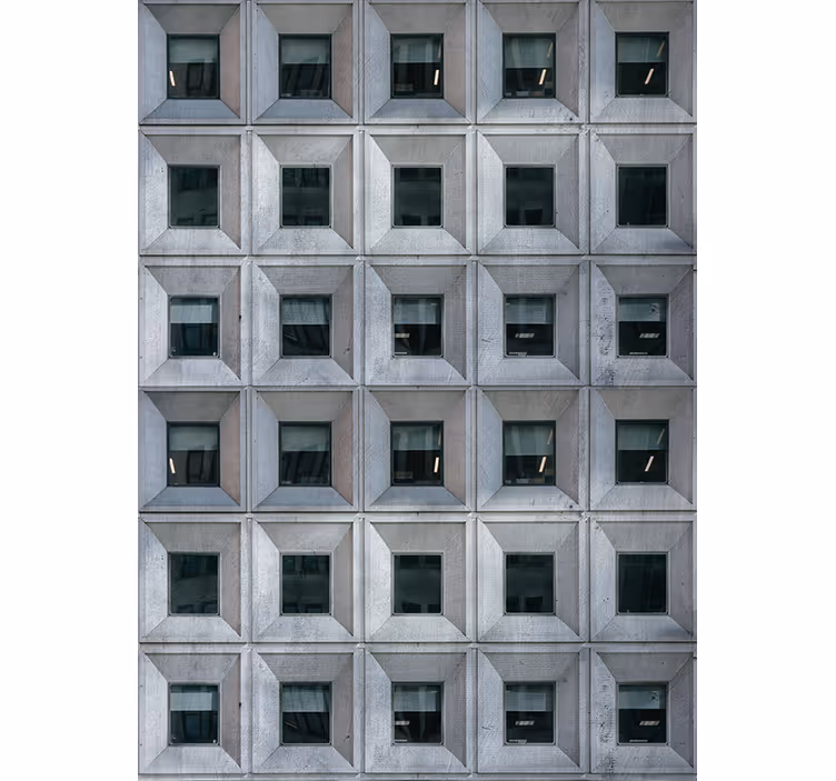 Gray wallpaper inspired by brutalist design - TenStickers