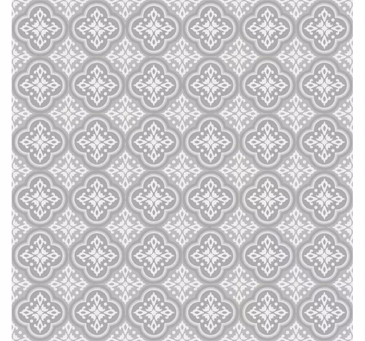 Gray wallpaper inspired by gray hydraulic tiles - TenStickers