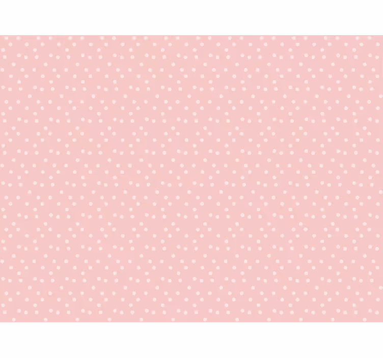 Pink wallpaper gently pastel baby color dots - TenStickers