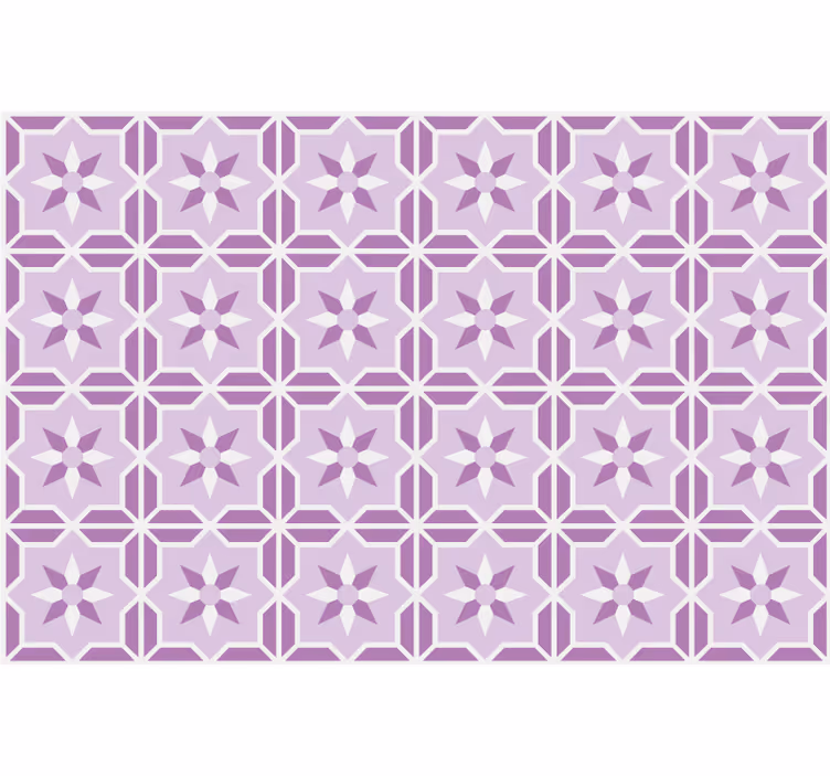 Pink wallpaper in lilac geometric design - TenStickers