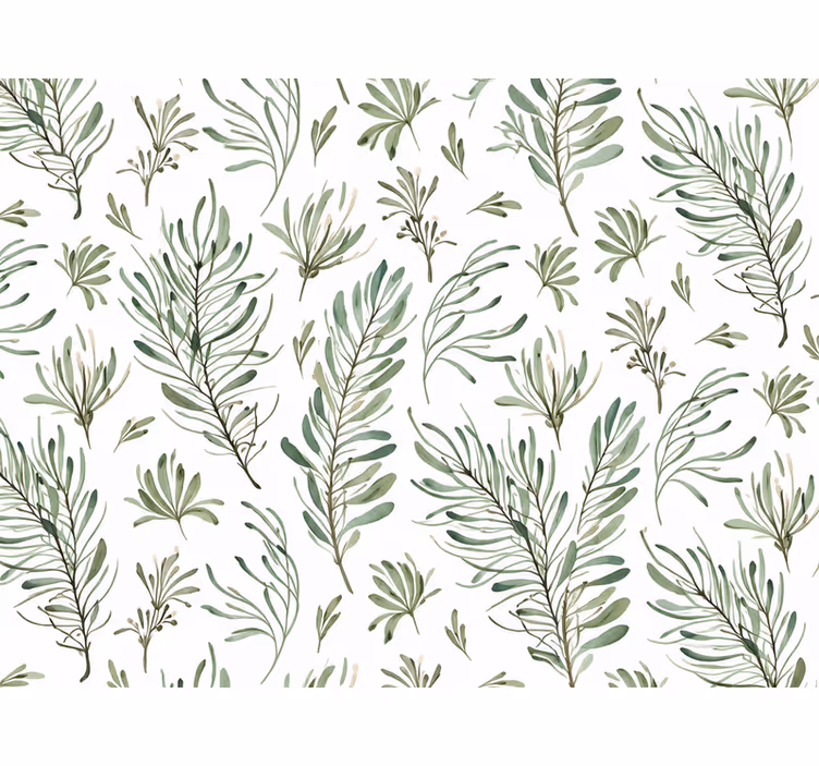 Landscape wallpaper with flora and fauna design - TenStickers