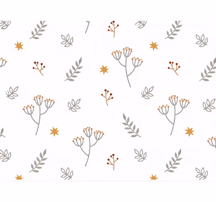 Nursery wallpaper with tree branches pattern - TenStickers