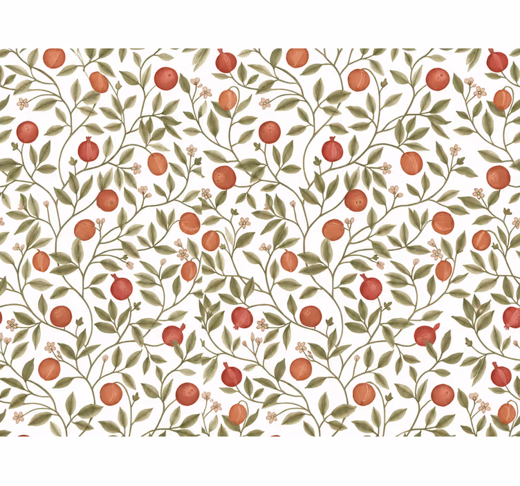 Kitchen wallpaper with elegant branches - TenStickers