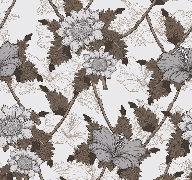 White Flowers Nature Wallpaper - TenStickers