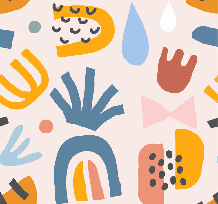 Living Room Wallpaper summer drops - TenStickers