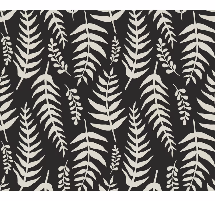 Black ferns Flower Wallpaper - TenStickers