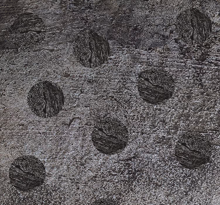 Abstract Circular Motifs Textured Wallpaper - TenStickers