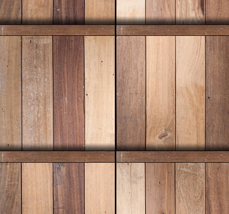 Rustic Planked Texture wood wallpaper - TenStickers