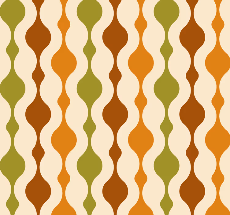 70s stripe figures  vintage wallpaper - TenStickers