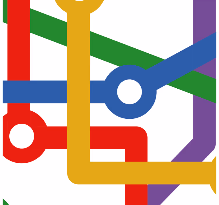 Geometric Circuitry geometric wallpaper - TenStickers