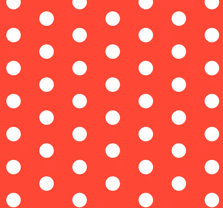 Red wallpaper with white polka dots - TenStickers