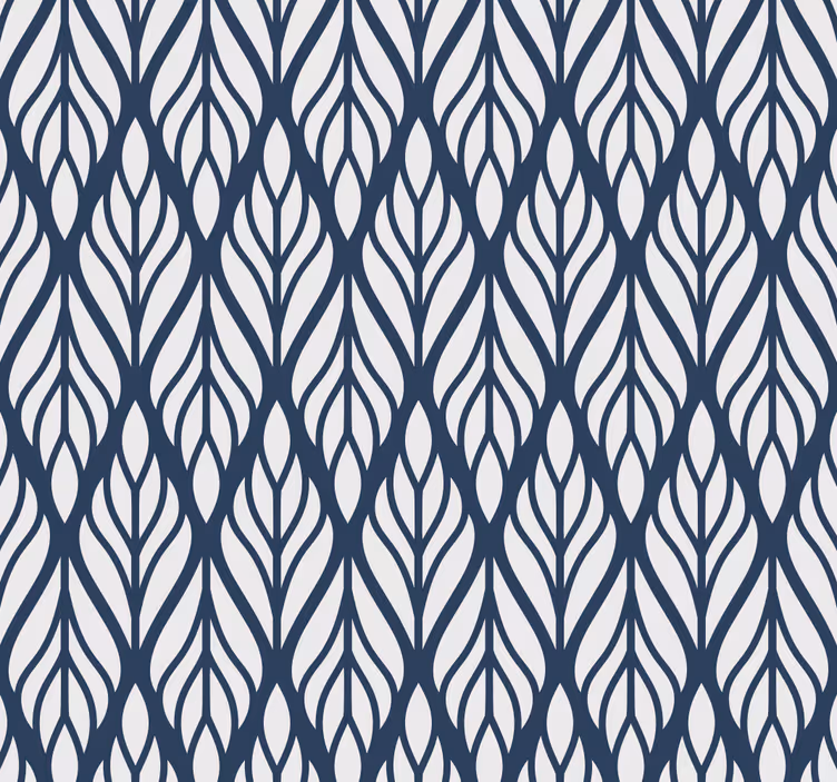 Geometric Pattern leaf wallpaper - TenStickers